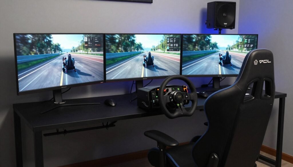 Best sim racing monitor setup image
